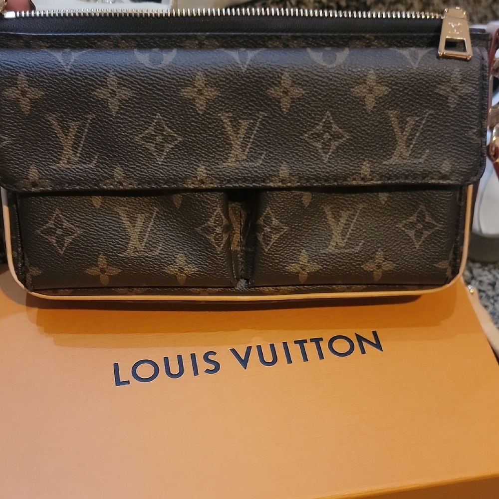 Louis Vuitton Black and Brown Monogram Bag Vivacite NEW Crossbody/Shoulder